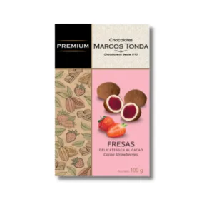 Fresas Delicatessen al Cacao 100g - Packaging en Braille