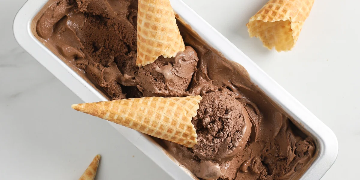 Receta de helado de chocolate